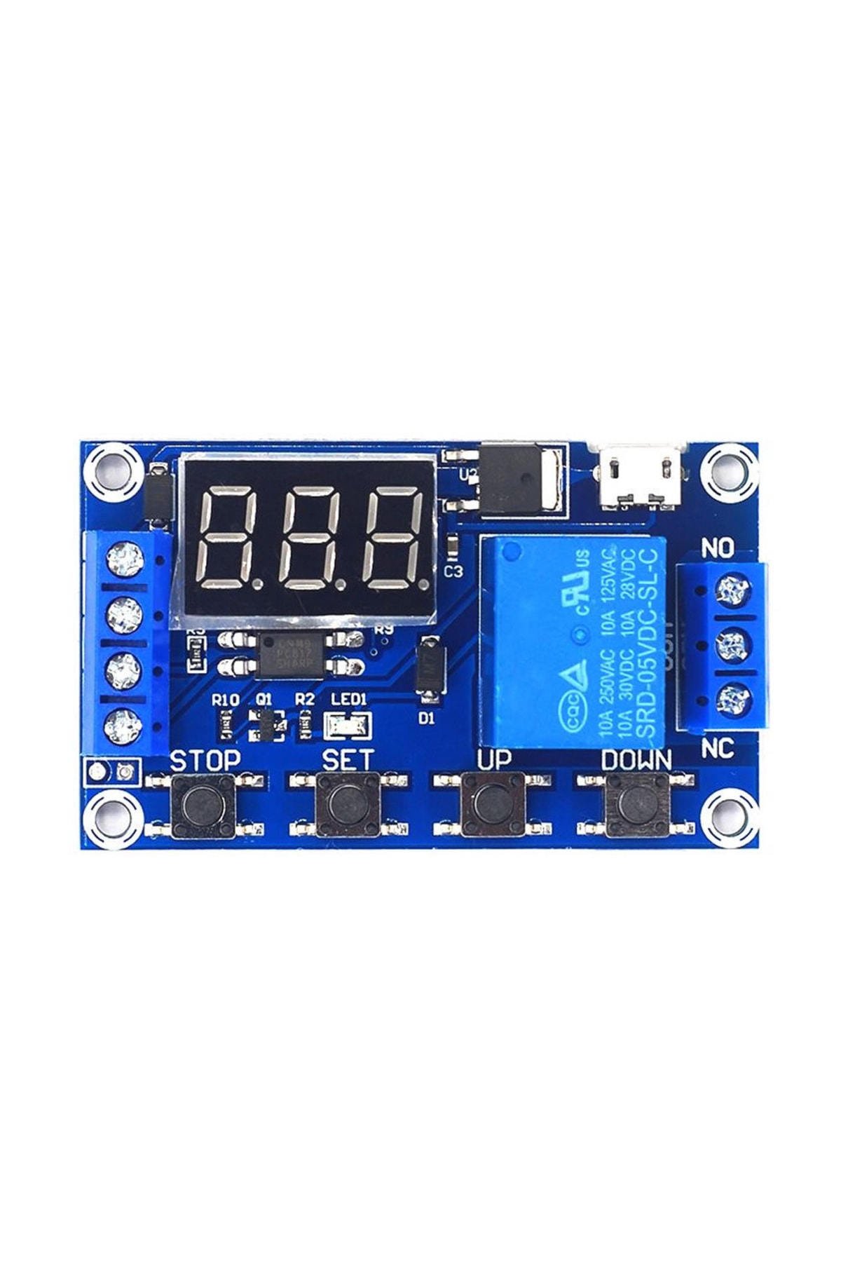 Zamanlayıcı Timer Röle Modül Gecikmeli Başlangıç 3 Hane 7 Segment 8