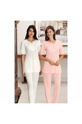 Güpürlü Yarımkol Kadın Pijama Takım F8021 P4616S7040