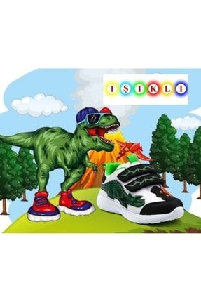 Cool Dinosaurs Işıklı Sneaker Ortapedik Çocuk Spor Ayakkabı AST04626