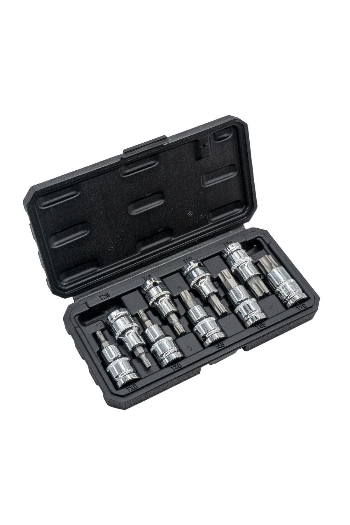 Titi-5548 1/2'' Torx Bits Tip Socket Key Set 9 Pieces 1