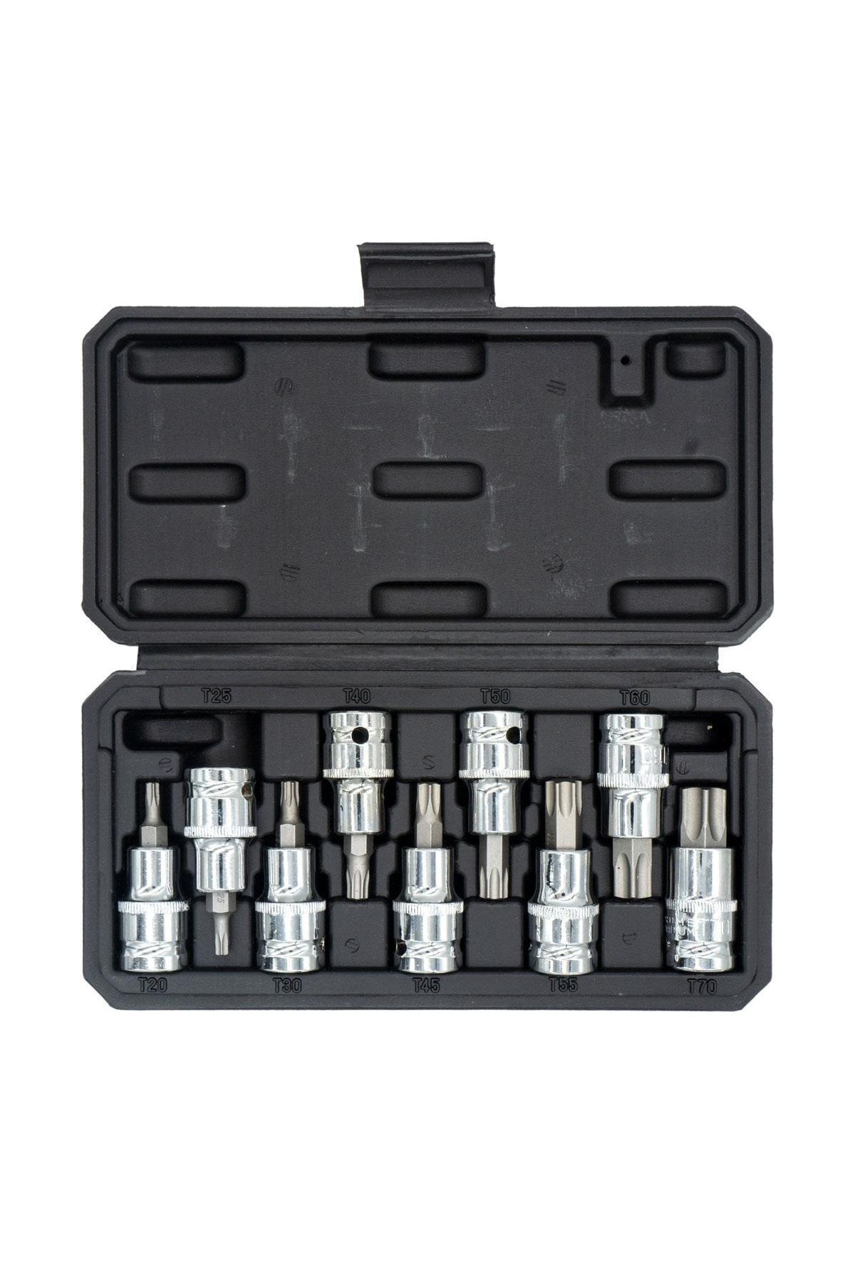 Titi-5548 1/2'' Torx Bits Tip Socket Key Set 9 Pieces 2