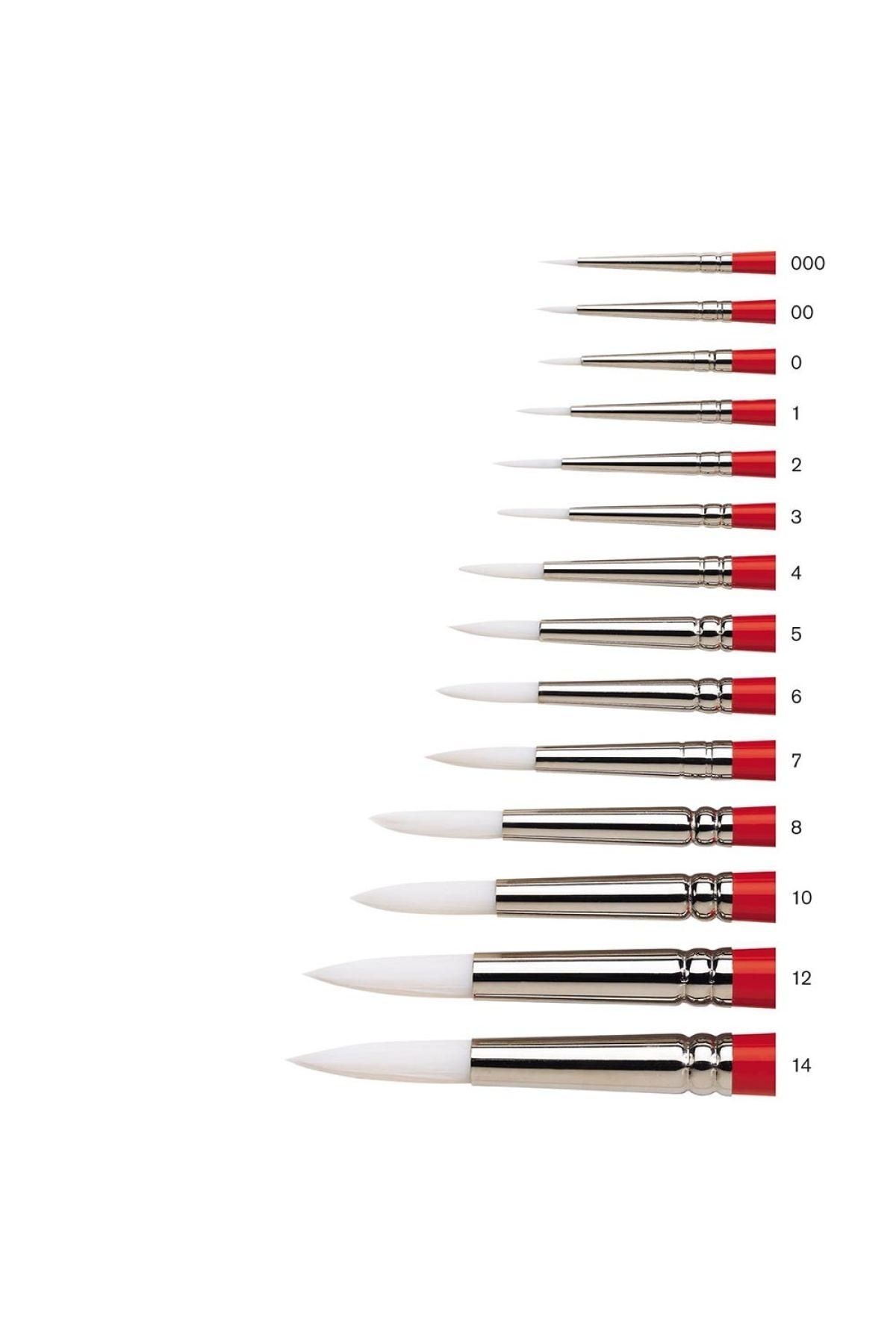 Winsor Newton-Winsor & Newton University Series 233 Short Handle Synthetic Round Brush No:14 2