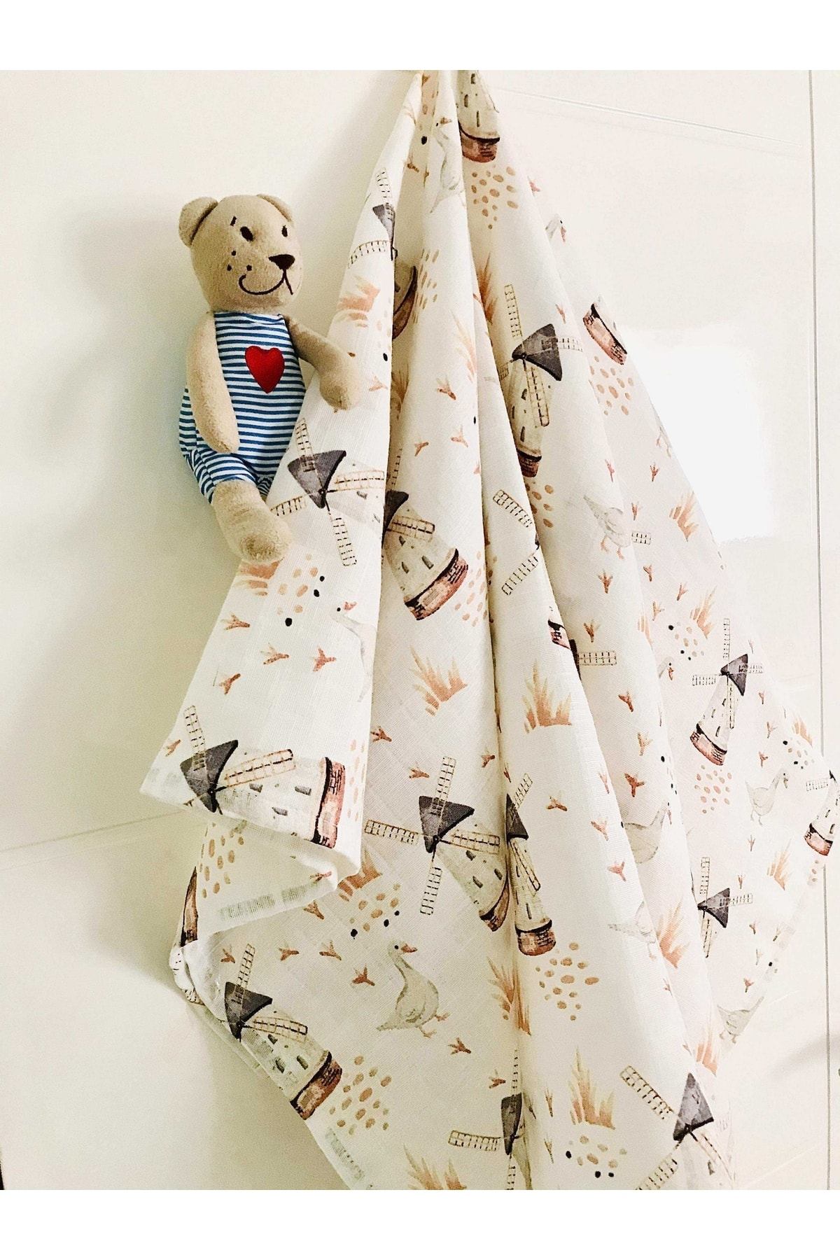 JUNİPERUS 3 Adet Çok Amaçlı Müslin Bezi Örtü Battaniye %100 Pamuk Oeko-teks Sertifikalı 80x80 Cm fotoğrafı 3 (önizleme)