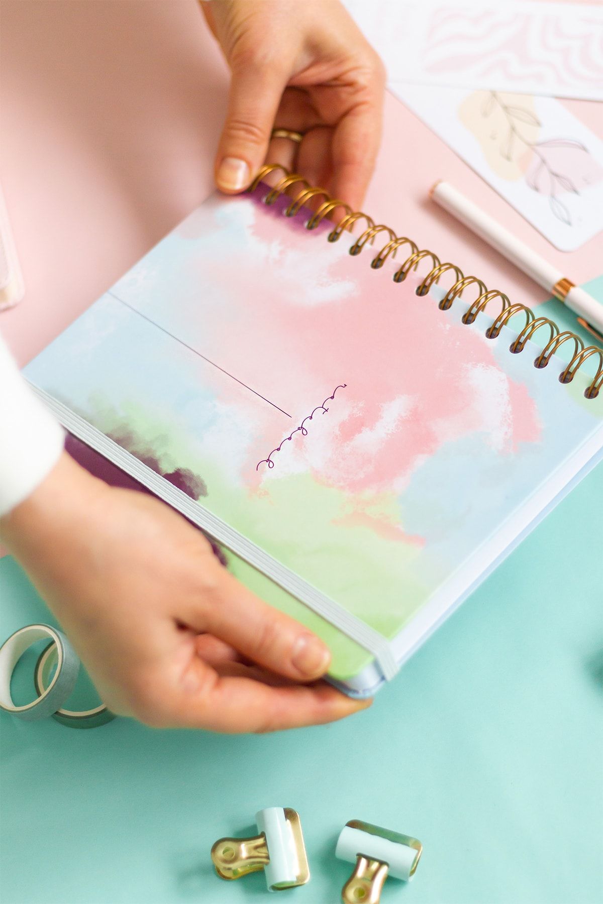 Matt Notebook-A5 15x21 Cm Spiral Elasticated Squared Undated Notebook 4