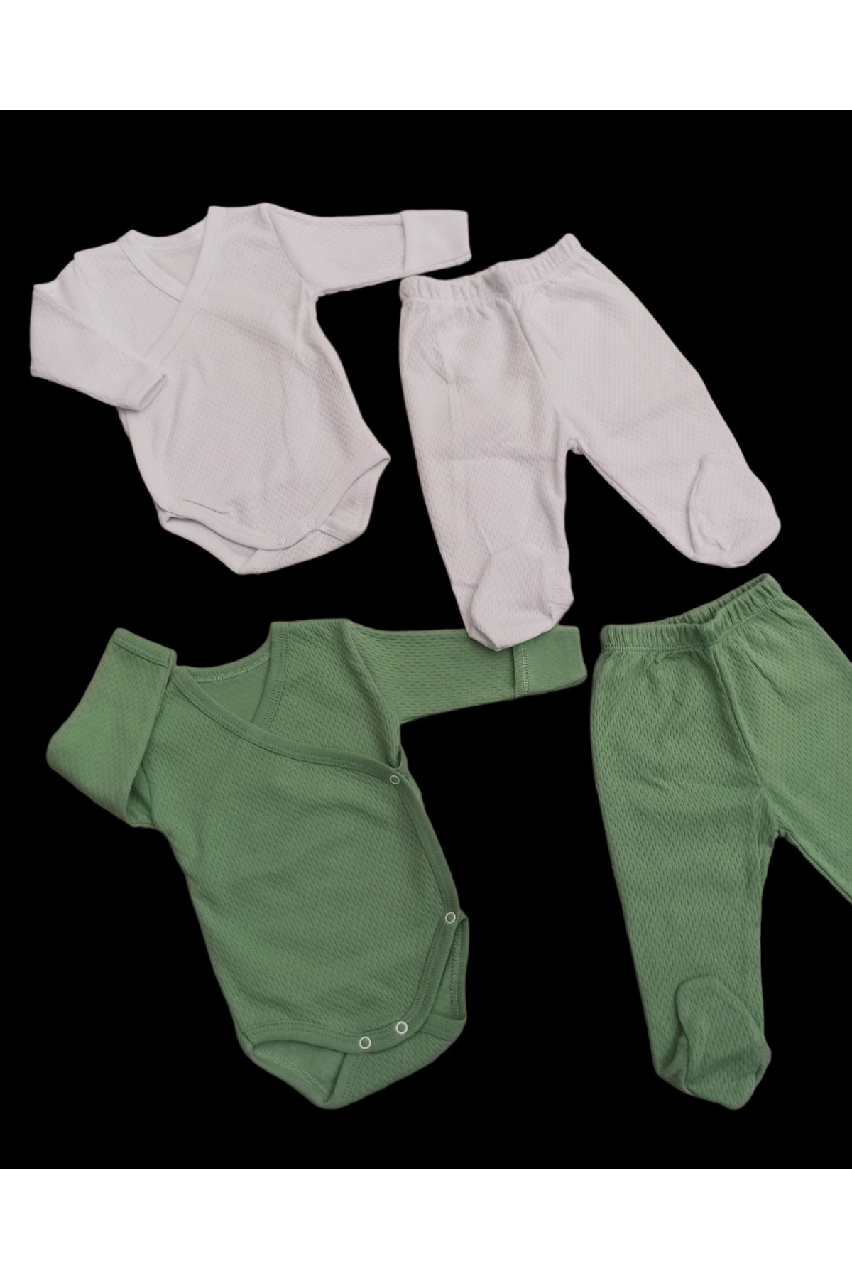 بادی نوزادی پسرانه – دخترانه سفید özdemirli bebe | 2028995 اورجینال - تصویر 4