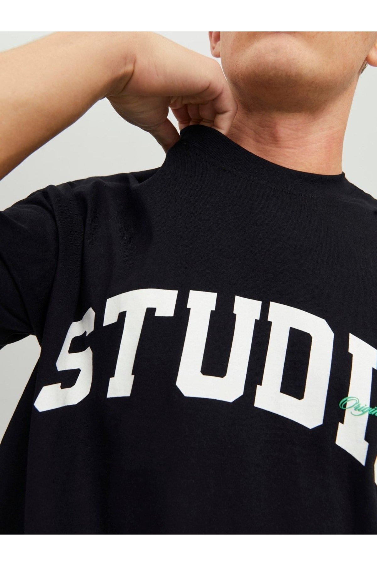 تیشرت مردانه مشکی جک اند جونز | 12227718 Siyah اورجینال - تصویر 4