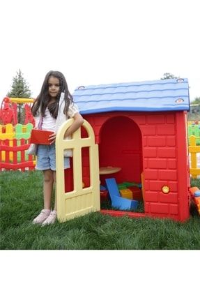 Kırmızı Renk - Çocuk Oyun Evi Tek Kapılı - Aktivite Alanı - Çocuk Parkı - Oyun Alanı XTH 2040 K