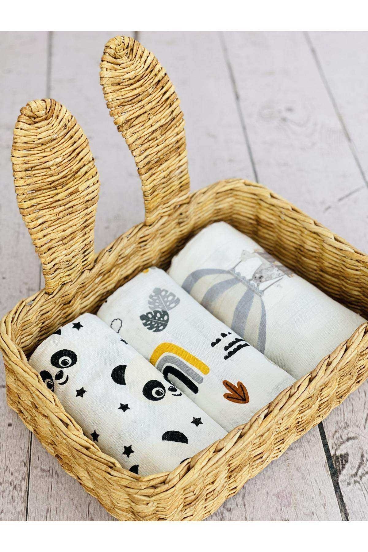 3 Pieces 75x75 Cm Multi-Purpose Muslin Cloth Blanket
