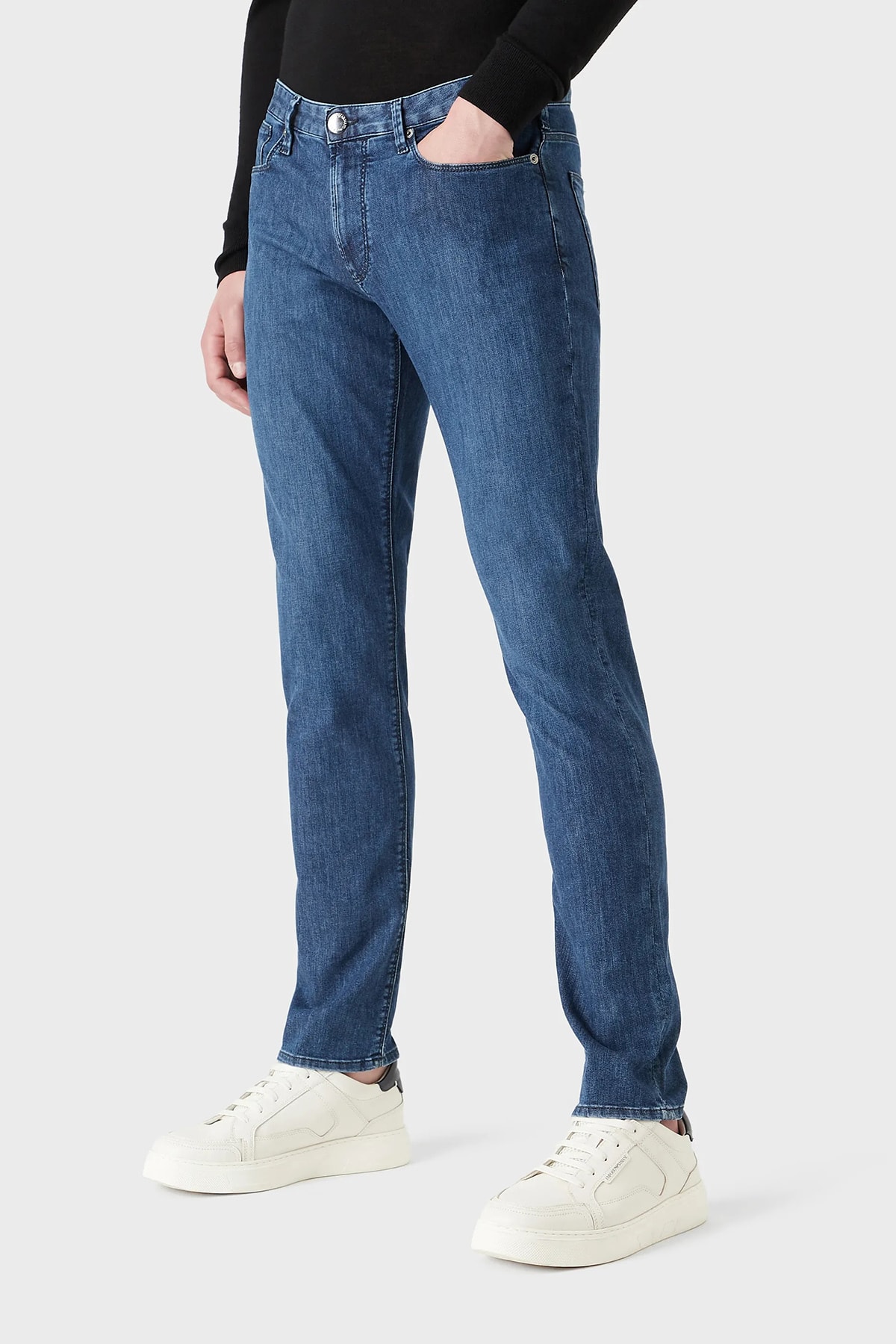 Emporio Armani J06 Pamuklu Düşük Bel Regular Fit Düz Paça Jeans Erkek Kot Pantolon 8n1j06 1d85z 0943