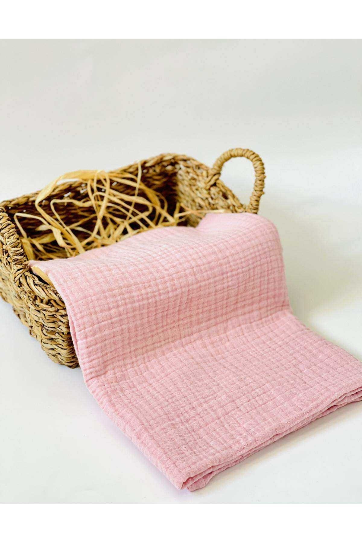 JUNİPERUS Pudra 4 Katlı Çok Amaçlı Müslin Örtü Battaniye fotoğrafı 3 (önizleme)