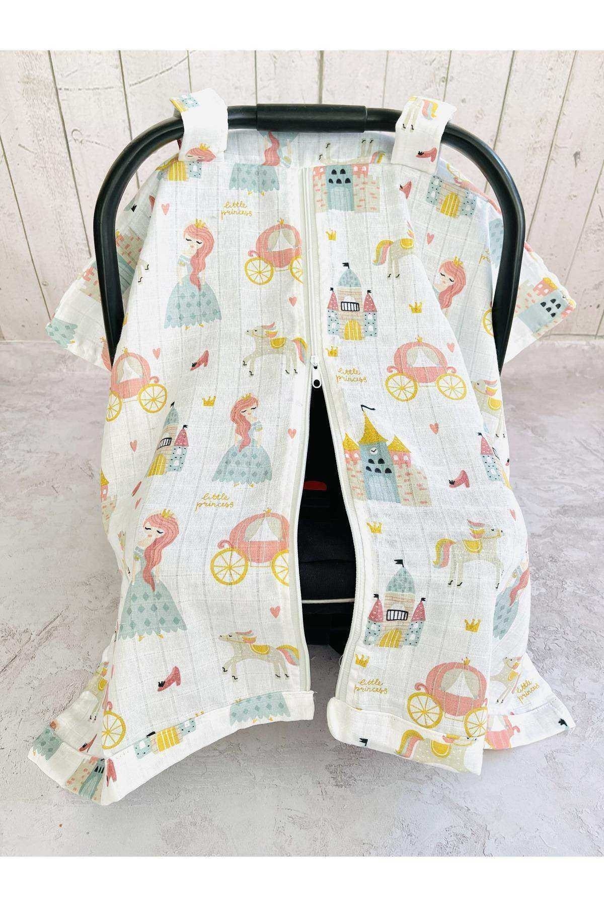 JUNİPERUS Prenses Müslin Bezi Puset Örtüsü Fermuarlı fotoğrafı 2 (önizleme)