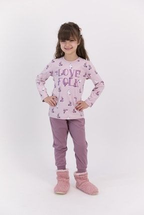 Love Folk Gül Kurusu Kız Çocuk Mevsimlik Pijama Takımı RP2573-C