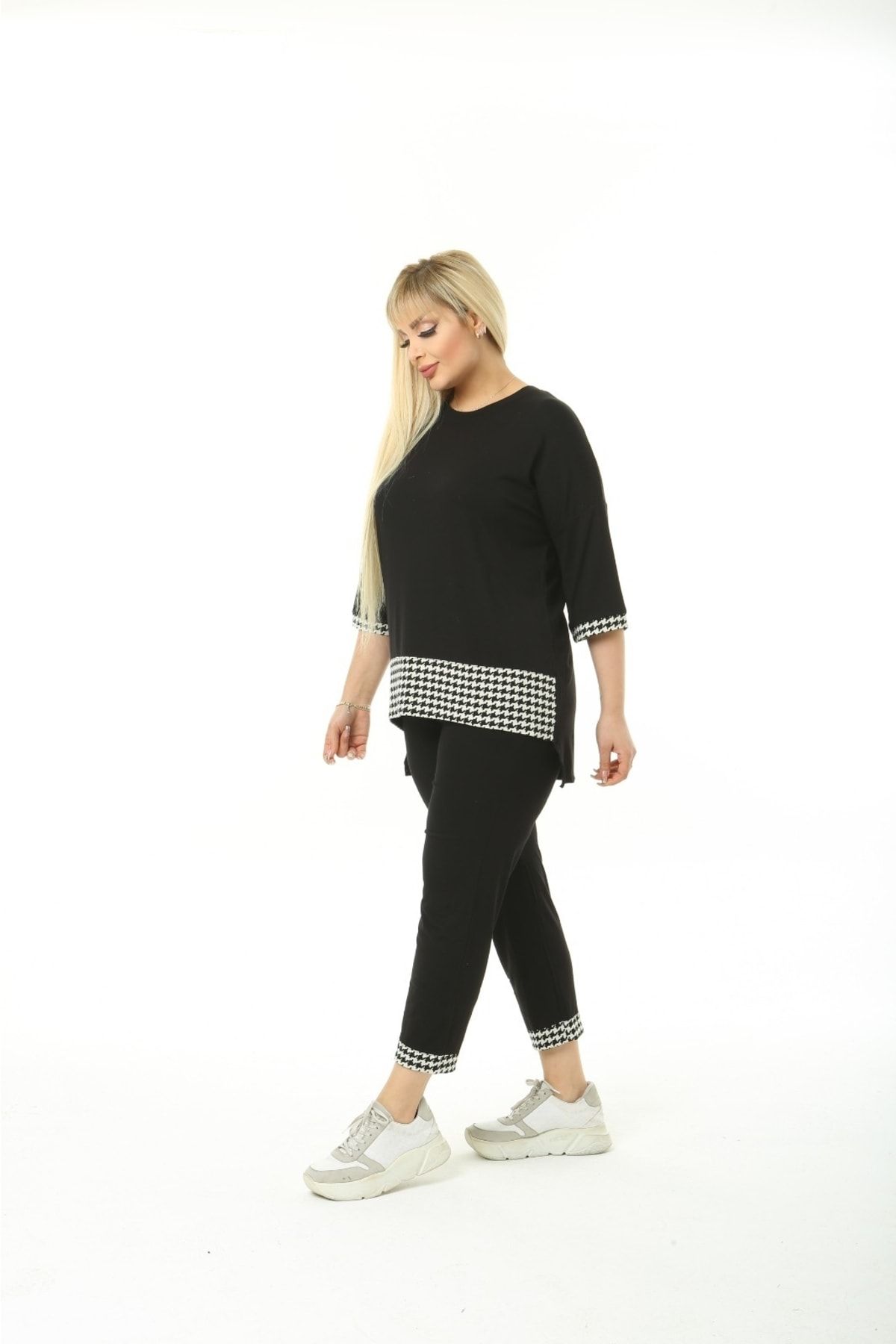 Mami-Combed Cotton Capri Double Set Plus Size Summer Tracksuit Set 8