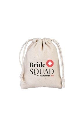 Bride Squad - 5 Adet - Hangover Kit - 15,5x20cm - Düğün, Nişan, Bekarlığa Veda 01186-1