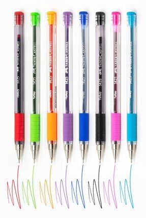 8 Renk Kalem Seti İğne Uçlu Tükenmez Kalem Seti 8 Renk