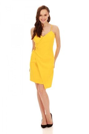 Trendyolmilla Sari Yaka Detayli Abiye Elbise Tprss18yg0001 Trendyol