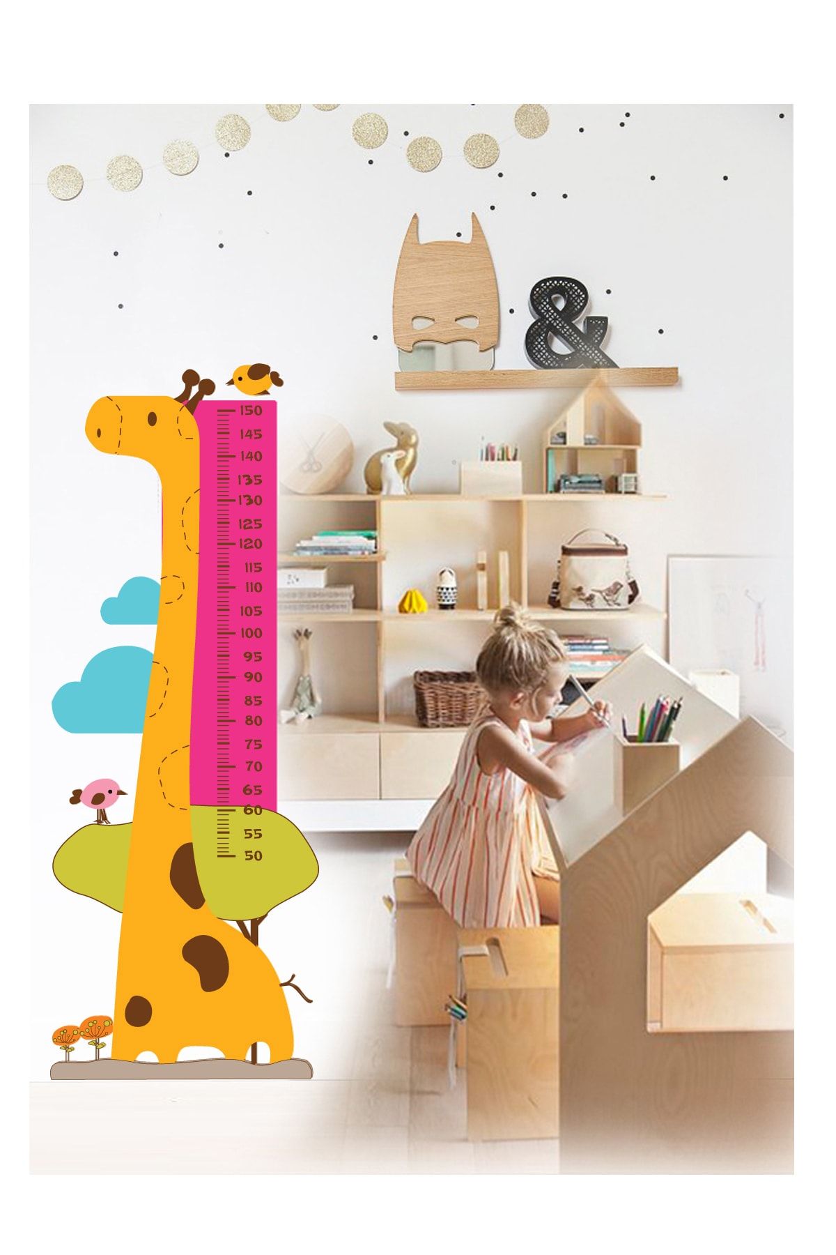 Ev Aşkı-Giraffe Height Measurement Chart - Practical and Stylish Design 2