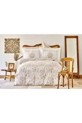 karaca home almond bej saten cift kisilik nevresim takimi fiyati yorumlari trendyol
