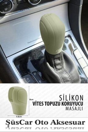 Vw Seat Skoda Leon Dsg Silikon Vites Kılıfı Bej VTSKLF-018