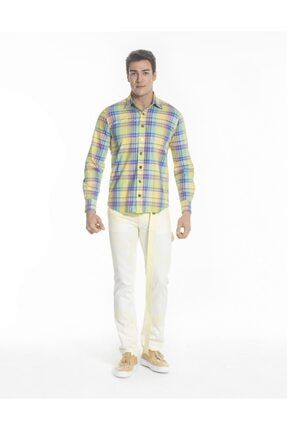 Erkek Moda Uzun Kollu Madras Desenli Gömlek GY02SS202003-401