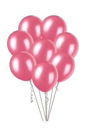 50 Adet Fuşya Renk Metalik Balon (HELYUM UYUMLU, 12 İNÇ - 30 CM) MSC229