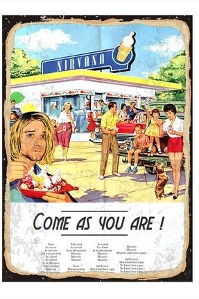 Nirvana Mdf Poster 35cm X 50cm dikey-21098-35-50