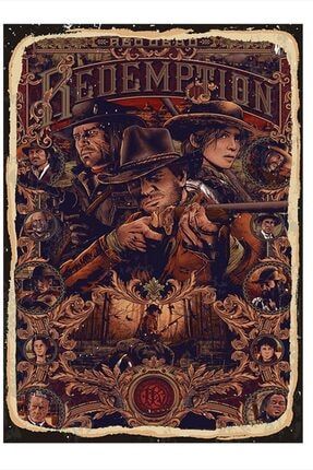 Red Dead Redemption Tasarım Mdf Tablo 35cm X 50cm dikey-18031-35-50