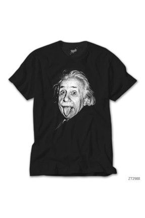 Einstein Siyah Tişört ZT2988