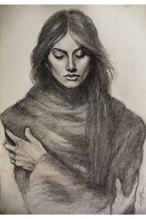 Zeyn Art Hintli Kiz Runita Karakalem Portre Trendyol