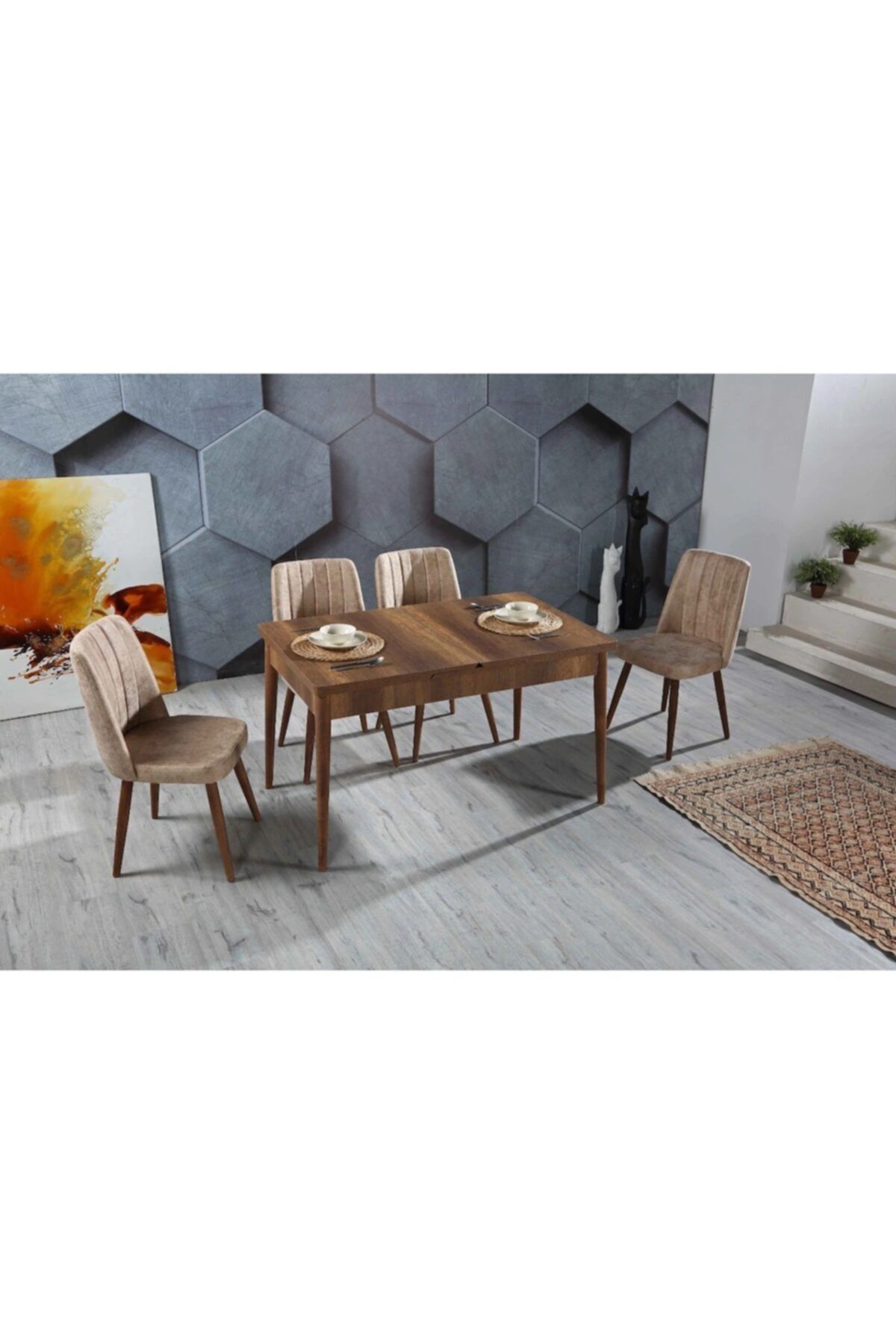 Stoker Velar Premıum Yemek Odası,yemek Masa Takımı 4