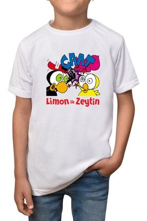 Limon Ile Zeytin- Beyaz Çocuk - Yetişkin Unisex T-shirt T-6 giftlimonzeytin-cocuk-6