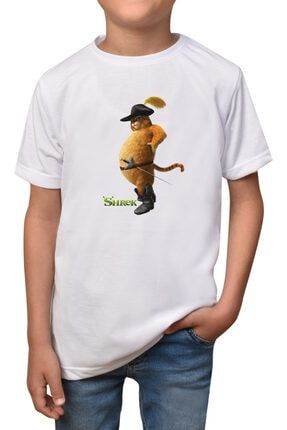 Shrek- Beyaz Çocuk - Yetişkin Unisex T-shirt T-17 shrek-bebek-17