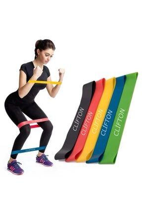 5 Li Farklı Dirençte Squat Bandı Hafif Orta Sert Pilates Aerobik Çalışma Lastiği Egzersiz Fitness CLFTN5Lİ