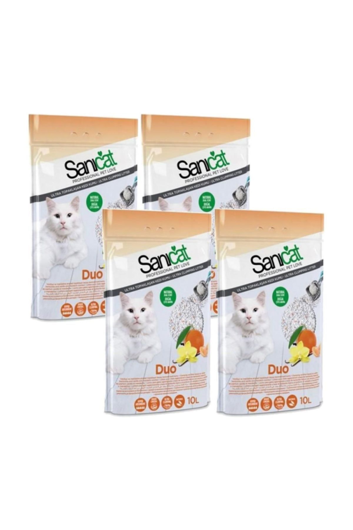 Sanicat Duo Professional Clumping Vanilya ve Mandalina Kokulu 10 lt 4