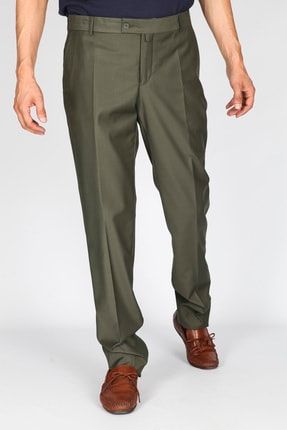 Erkek Yeşil Kumaş Pantolon (düz) 2534-08
