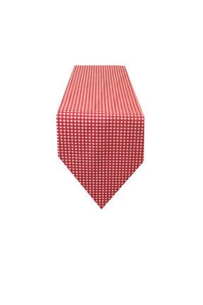 Saythink Kirmizi Mini Kareli Leke Tutmaz Runner 150 X 45 Trendyol