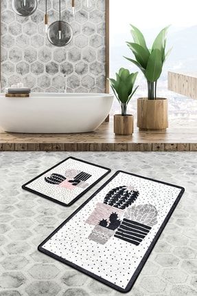 Chilai Home White Cats Dijital 40x60 Cm Banyo Paspasi Trendyol