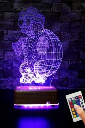 vipyol papatya cicek 3d led gece