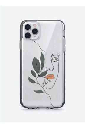 Iphone 11 Pro Max Line Art Women Desenli Şeffaf Kılıf MCLNWMN016