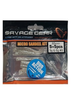 savage gear micro sandeel kit silver