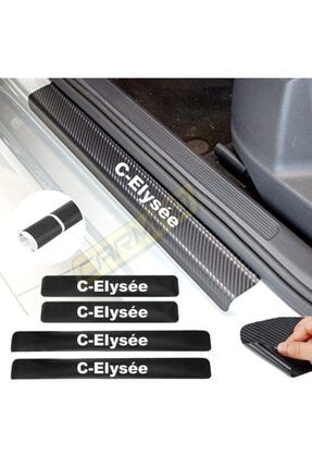 Citroen C-elysee Karbon Kapı Eşiği Oto Sticker 4 Adet karbon0045