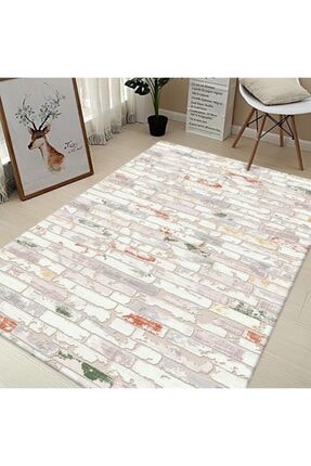 Halispecial Kiremit Desenli Yesil Kahve Bej Renklerde Yolluk Hali Hs91606 Trendyol