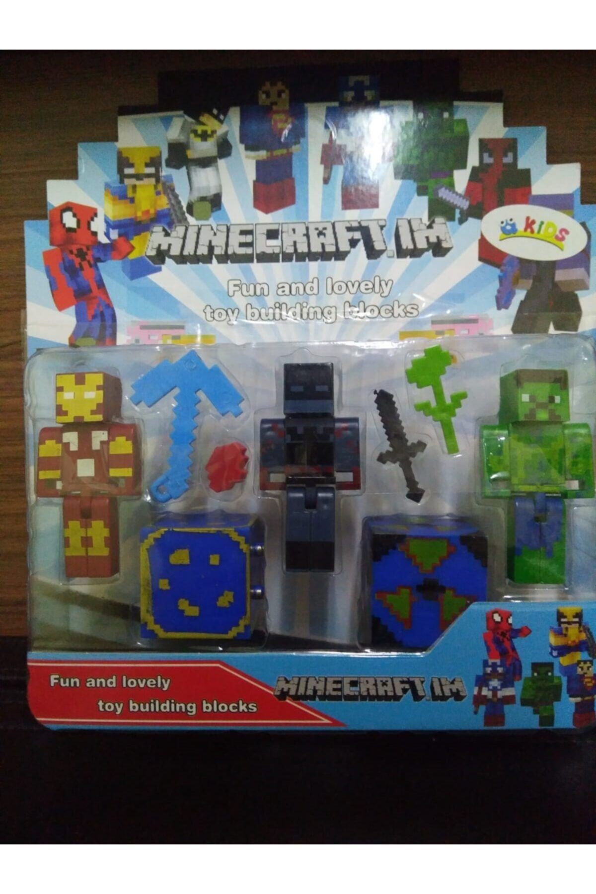 erbay minecraft oyuncak 9 parca figur seti minecraft figur orumcek adam captain america batman 3lu set fiyati yorumlari trendyol