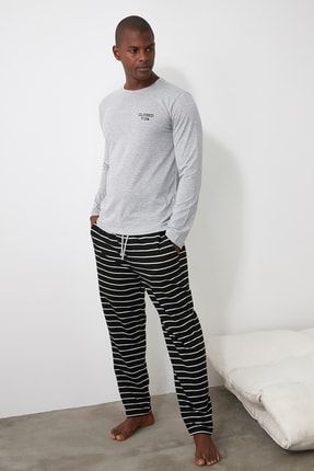Koza Erkek Yesil Duz Pijama Takimi Trendyol