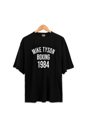 Zokawear Unisex Siyah Oversize Mike Tyson Boxing 1984 T-shirt JJ-890