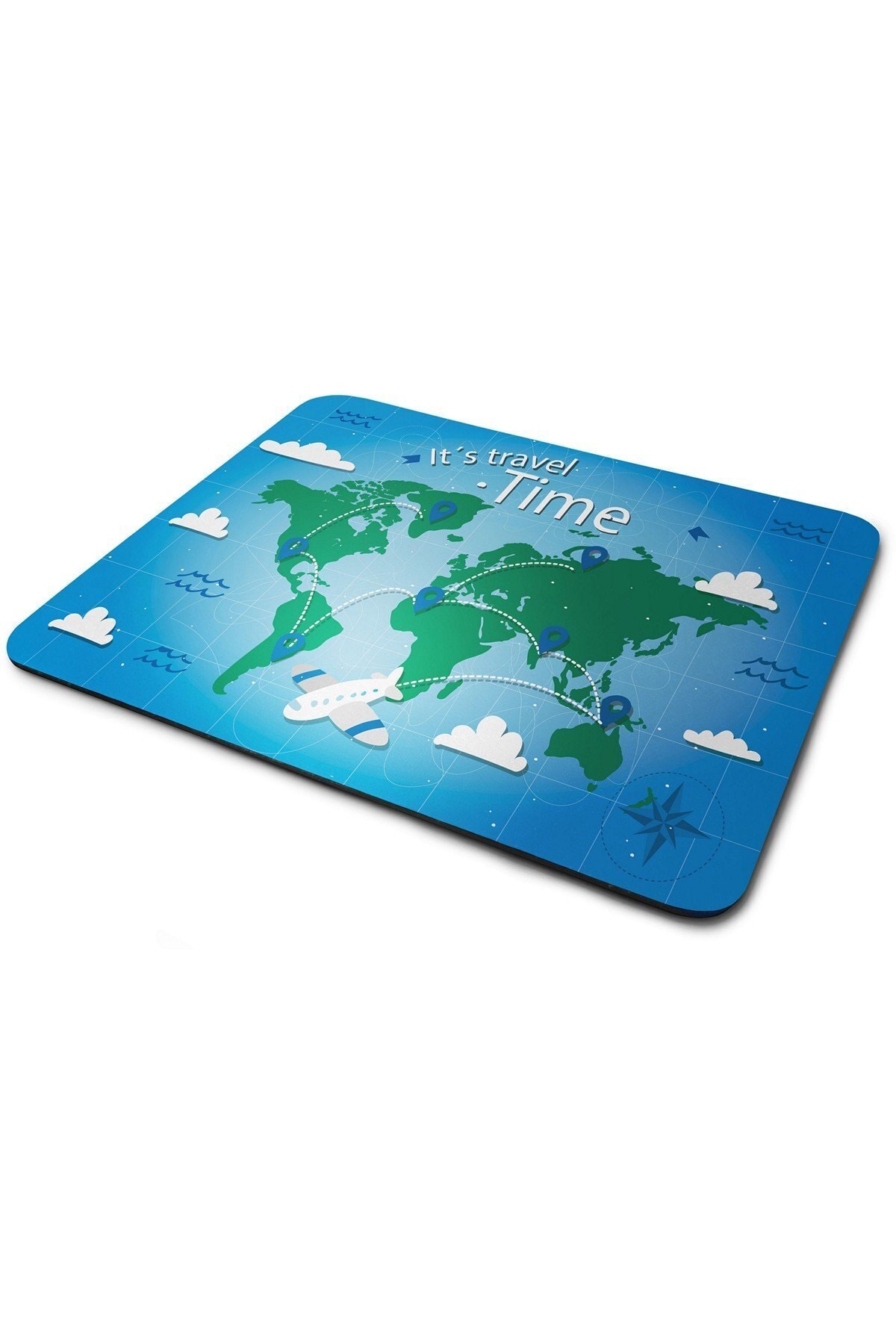 WuW-World Map Rectangular Anti-Slip Base Mouse Pad 1