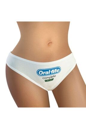 Oral Me Baskılı Kadın Külot, Slip, Komik,fantazi, Egzotik, Mesajlı Iç Çamaşırı EB 158