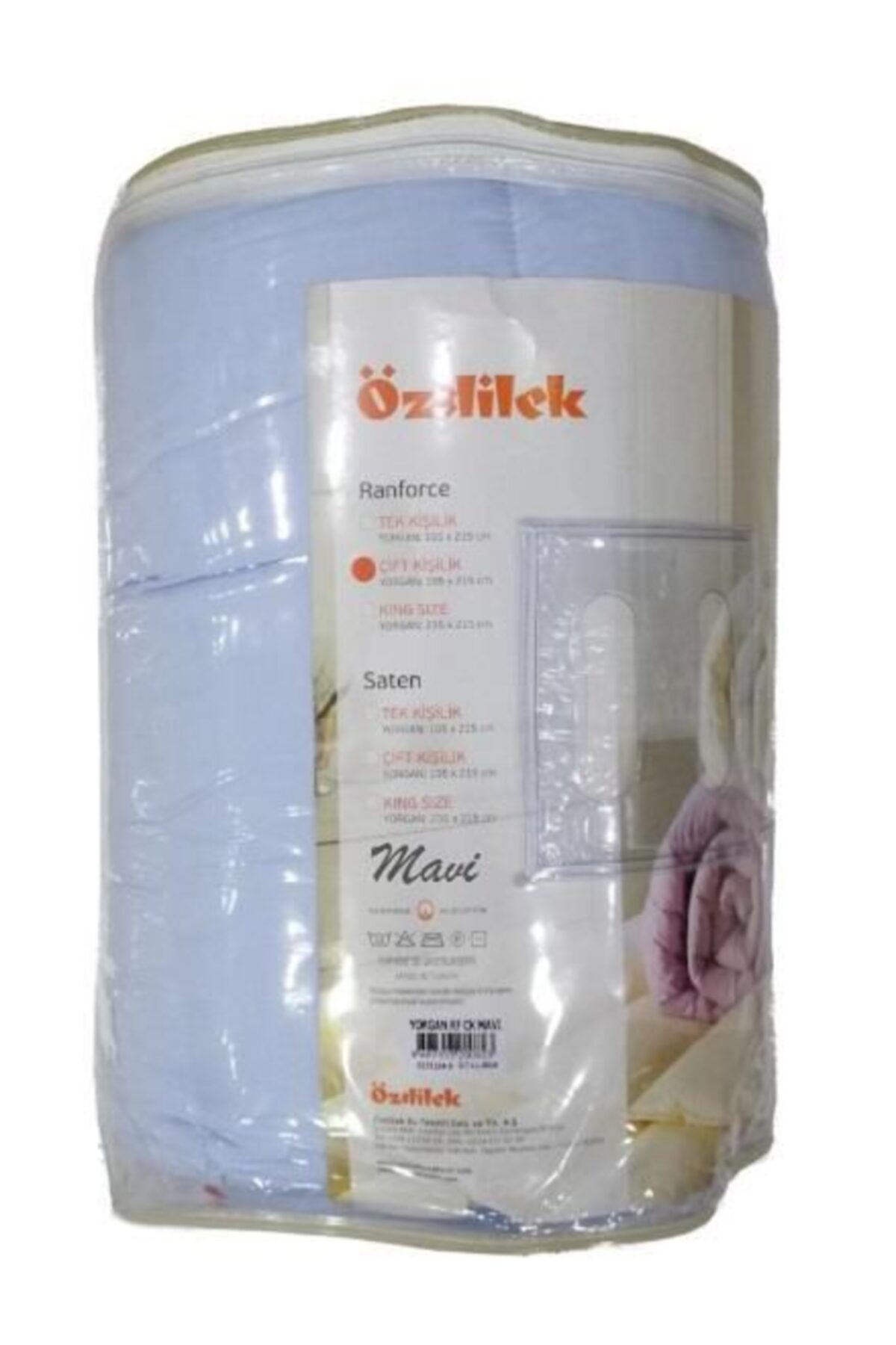 Özdilek Mavi Ranforce Yorgan Çift Kişilik