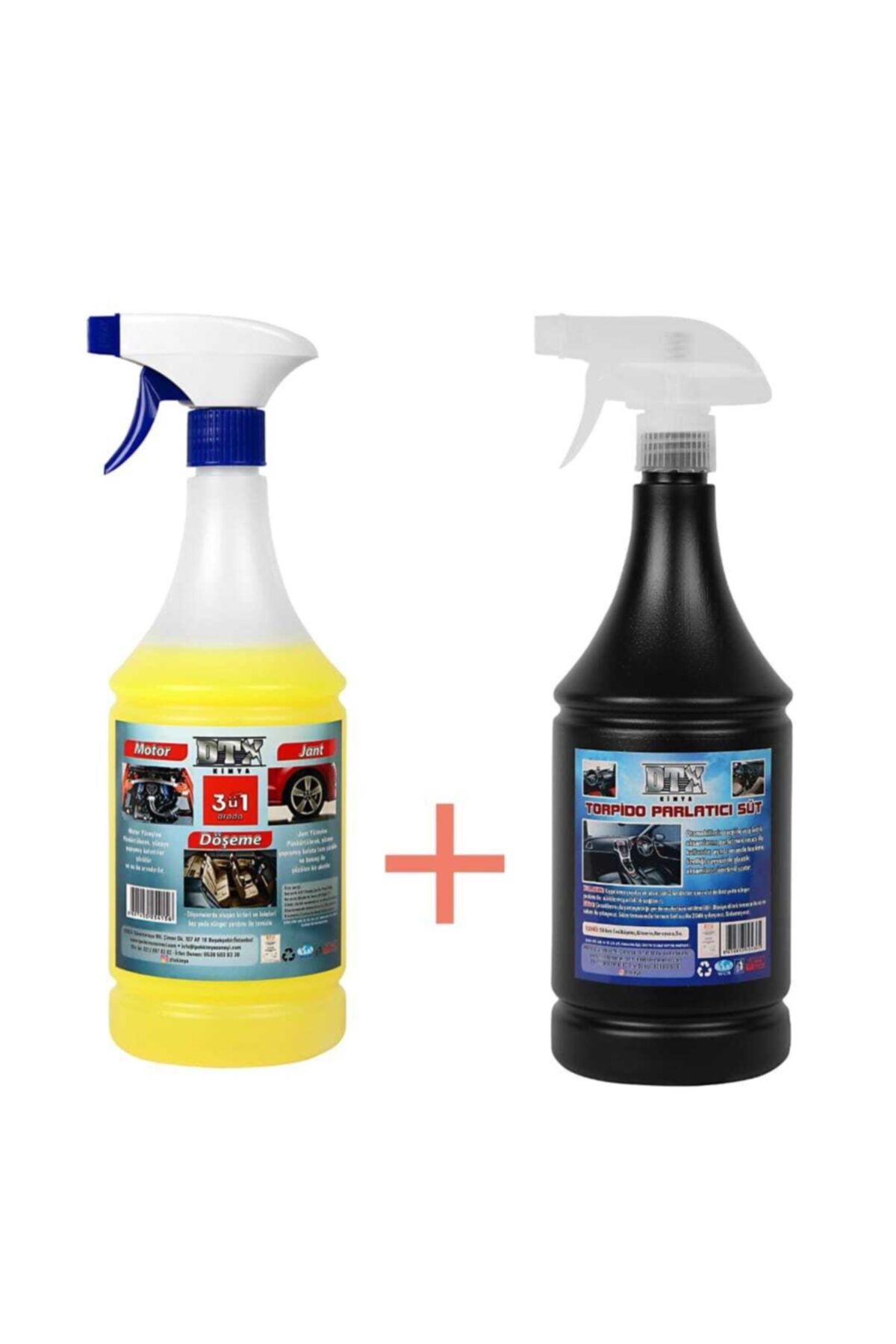 Döşeme Jant Ve Motor (KONSANTRE 1/5) Temizleme Ilacı Yağ Sök. 1lt & Torpido Parlatıcı Süt 500 ml