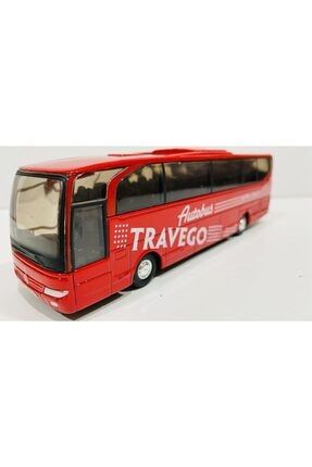 Benz Travego Metal Otobüs Die Cast Kapı Açılır Orjinal Kırmızı P3850S7921